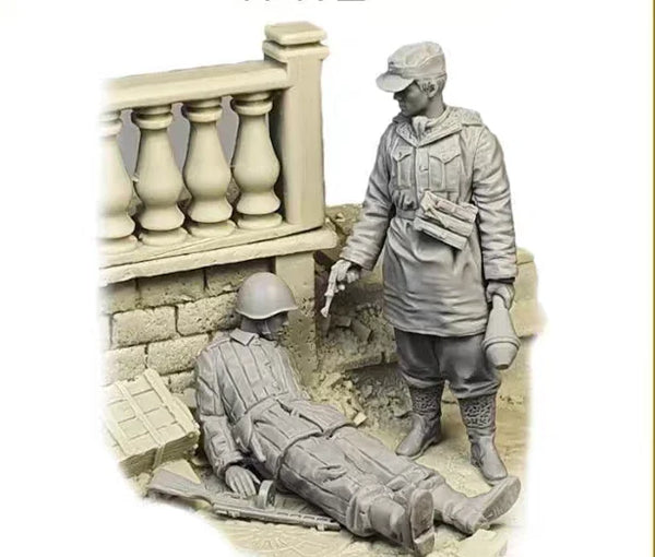1/35 WWI Soldiers, 2 Figures, Resin Model Diorama Kit, Unassembled and Unpainted