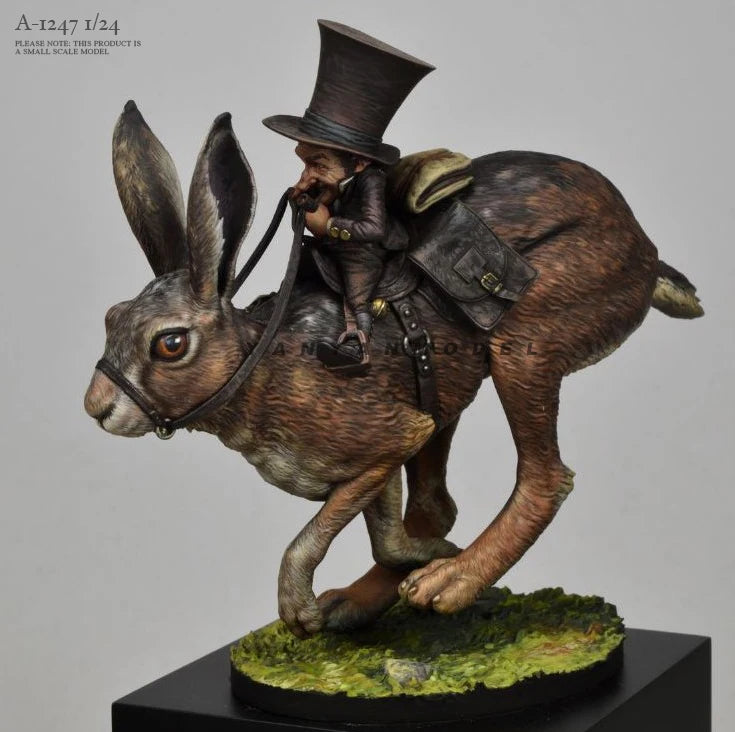 54mm Gentleman & Hare, Resin Model Figure Kit, Fantasy Theme, Unassembled and Unpainted