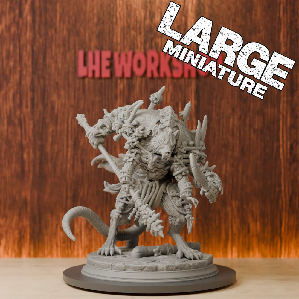 38mm Rat King Monster Boss, Resin Model Figure Kit, Fantasy Theme, Unassembled and Unpainted