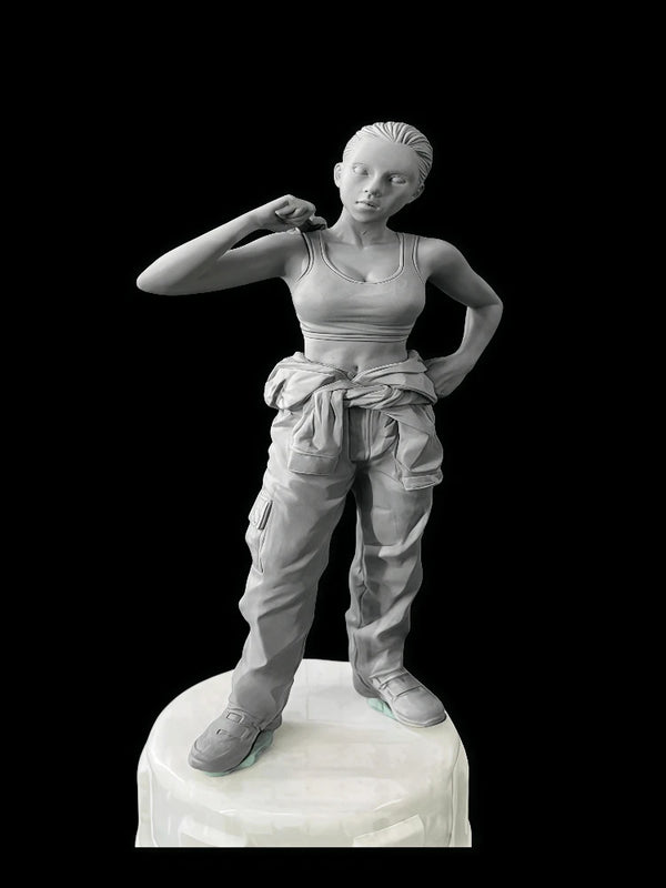 1/20 Female Mechanical Repairman, Resin Model Figure Kit, Historical Theme, Unassembled and Unpainted