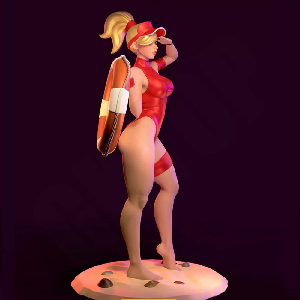 1/24 Modern Beach Lifeguard, Resin Model Figure Kit, Unassembled and Unpainted