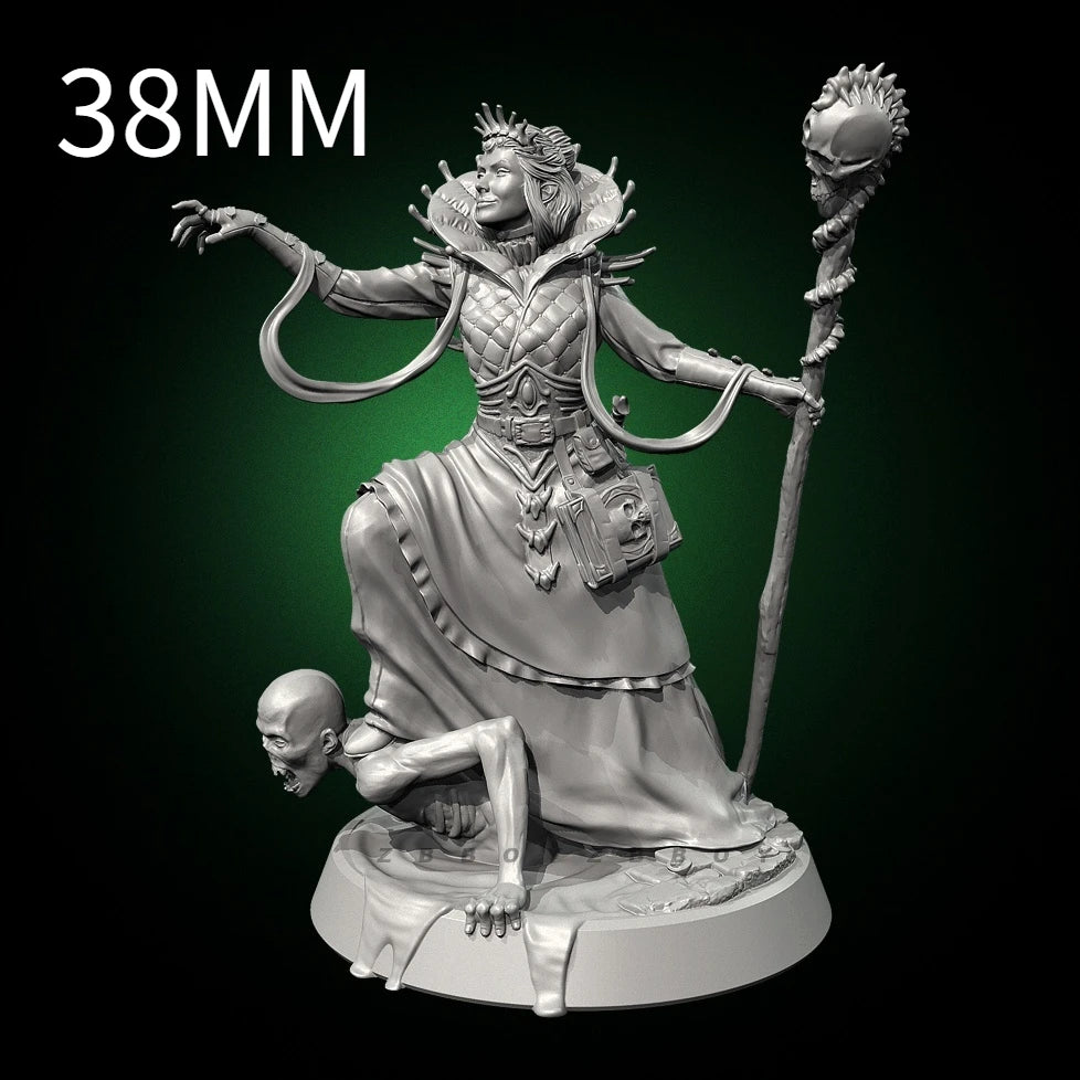 38mm Magician, Resin Model Figure Kit, Fantasy Theme, Unassembled and Unpainted