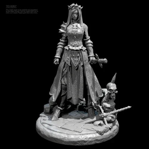 75mm Medieval Fantasy Warriors, 3 Figures, Resin Model Diorama Kit, Fantasy Theme, Unassembled and Unpainted