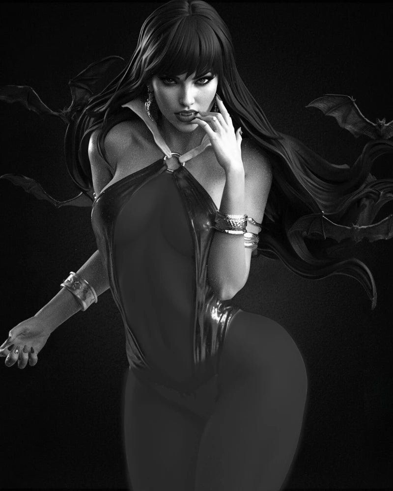 1/24 Dark Fantasy Vampire with Wings, Resin Model Figure Kit, Fantasy Theme, Unassembled and Unpainted