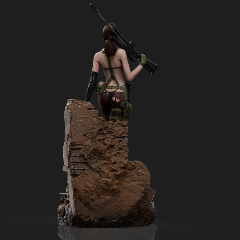 1/24 Modern Tactical Operator Standing with Scoped Rifle, Resin Model Figure Kit, Unassembled and Unpainted