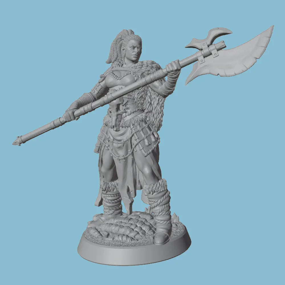 55mm Tribal Fantasy Warrior, Resin Model Figure Kit, Fantasy Theme, Unassembled and Unpainted