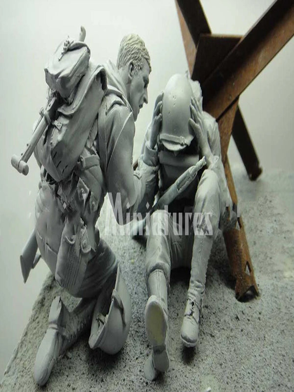 1/16 Medieval Fantasy Officers, 4 Figures, Resin Model Figure Kit, Unassembled and Unpainted