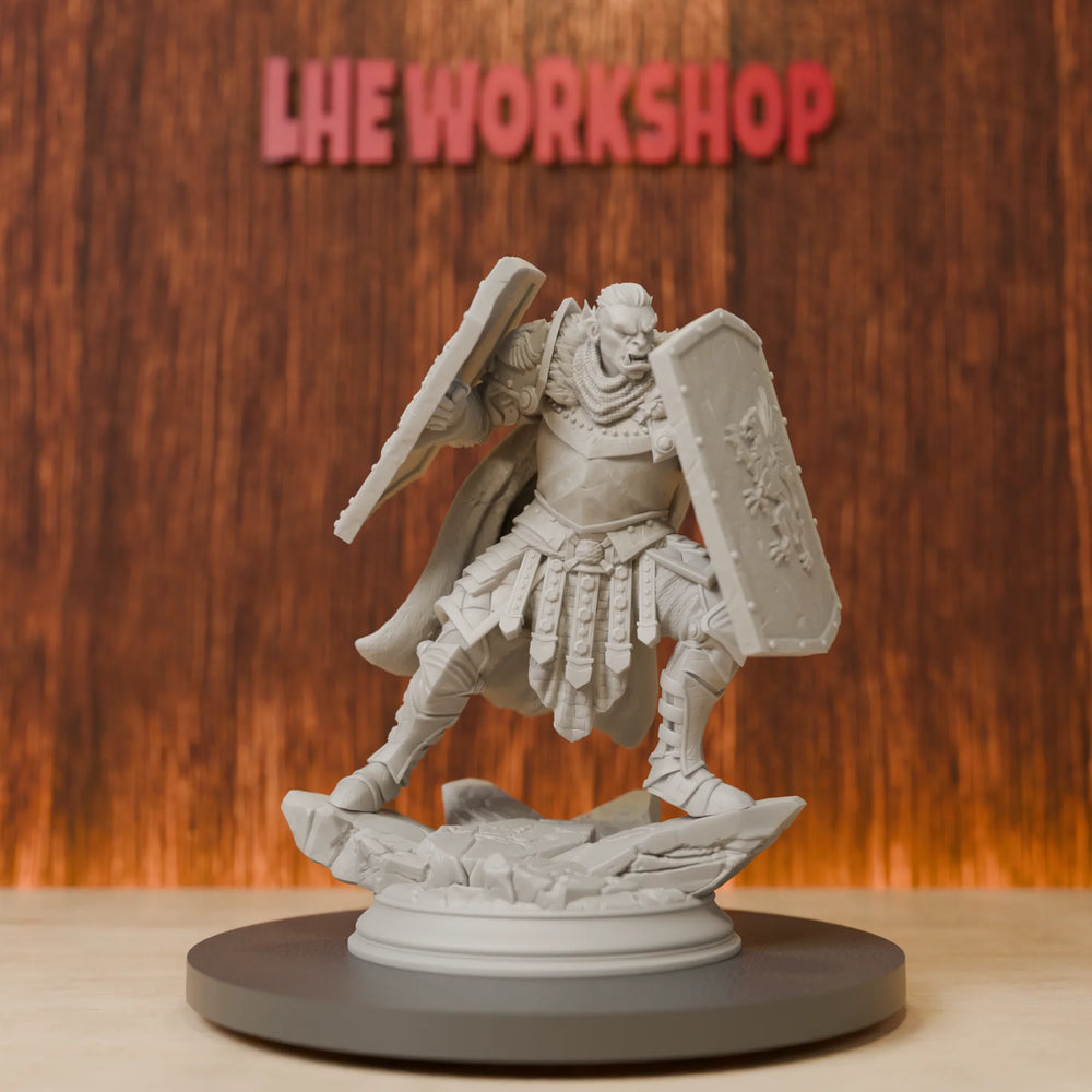 Orc Vanguard Fighter, Resin Model Figure Kit, Fantasy Theme, Unassembled and Unpainted
