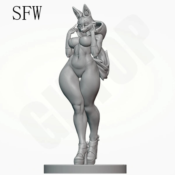 1/24 Fox Character Gwen, Resin Model Figure Kit, Unassembled and Unpainted