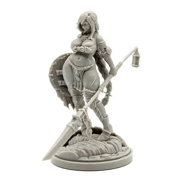 38mm Goddess Warrior Series, 16 Figures, Resin Model Figure Kit, Fantasy Theme, Unassembled and Unpainted