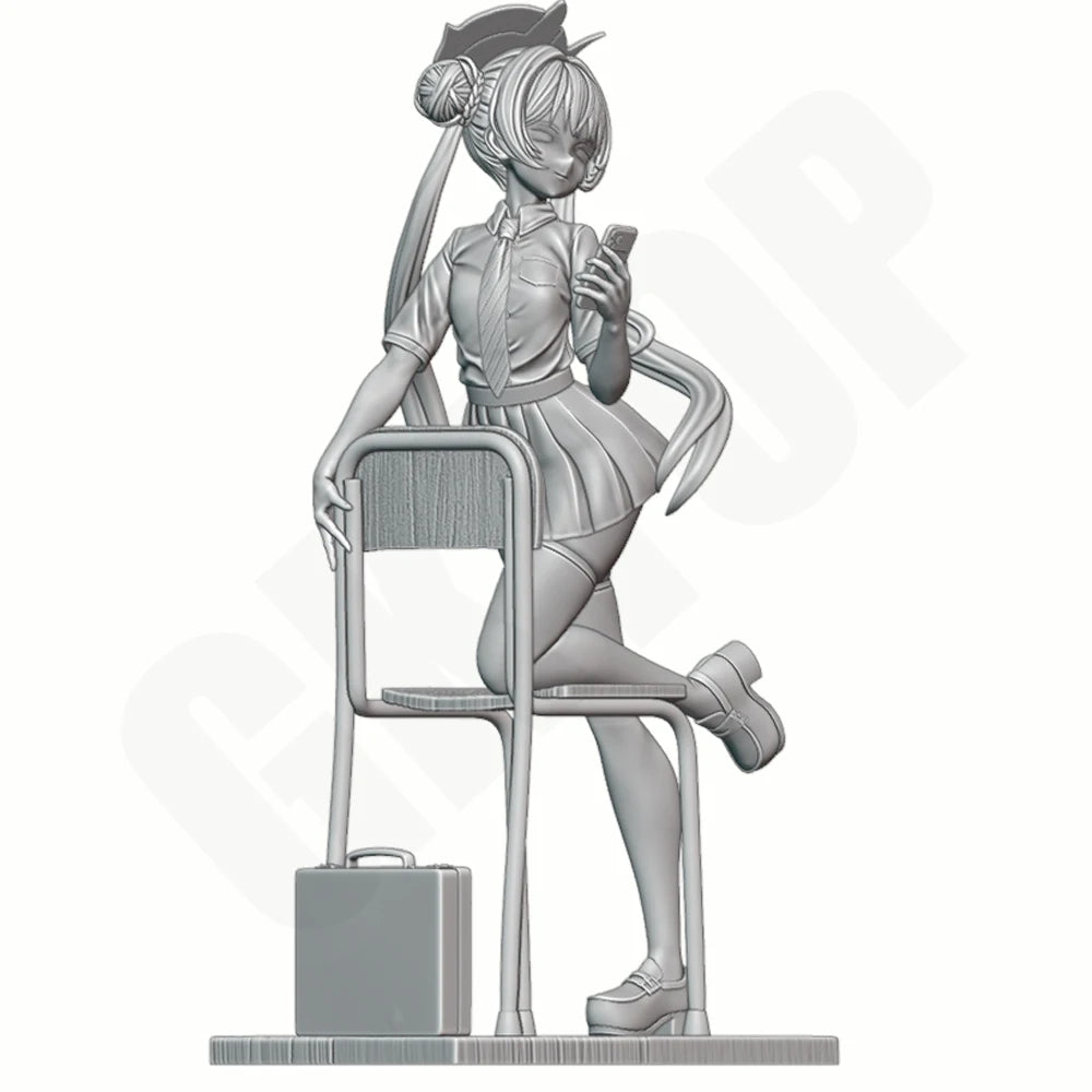 1/16 Schoolgirl, Resin Model Figure Kit, Anime Theme, Unassembled and Unpainted