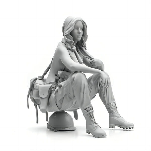 1/24 Modern Female Tactical Operator, Resin Model Figure Kit, Unassembled and Unpainted