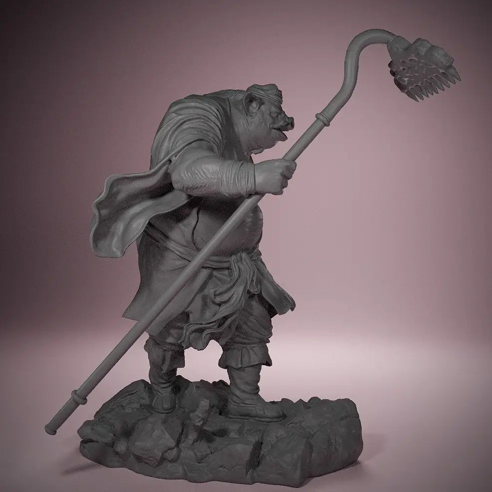 1/72 Pig Warrior, Resin Model Figure Kit, Fantasy Theme, Unassembled and Unpainted
