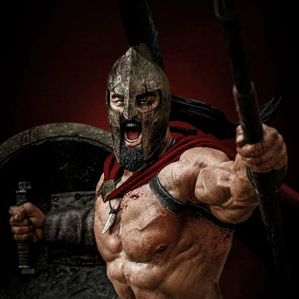 75mm Ancient Spartan, 3 Figures, Resin Model Figure Kit, Unassembled and Unpainted