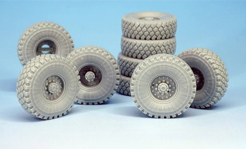 1/35 Modern US Military HEMTT Sagged Wheel Set, Resin Model Accessory Kit, Unpainted