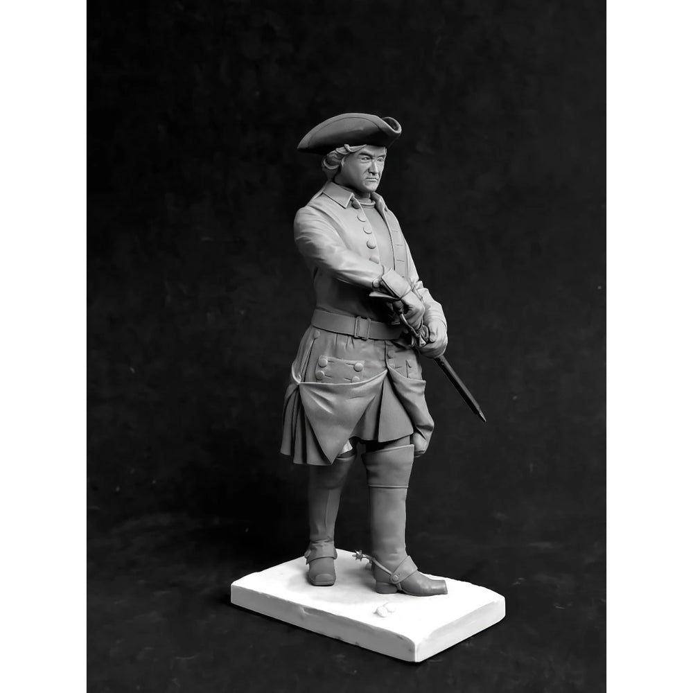 54mm Napoleonic Swedish Cavalry Officer, Resin Model Figure Kit, Unassembled and Unpainted