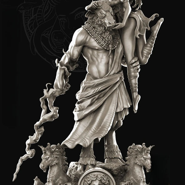 73mm Orcus Demon Deity, Resin Model Figure Kit, Mythology Theme, Unassembled and Unpainted