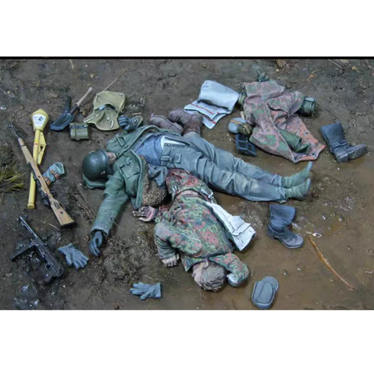 1/35 Modern Military Personnel, 4 Figures, Resin Model Figure Kit, Unassembled and Unpainted