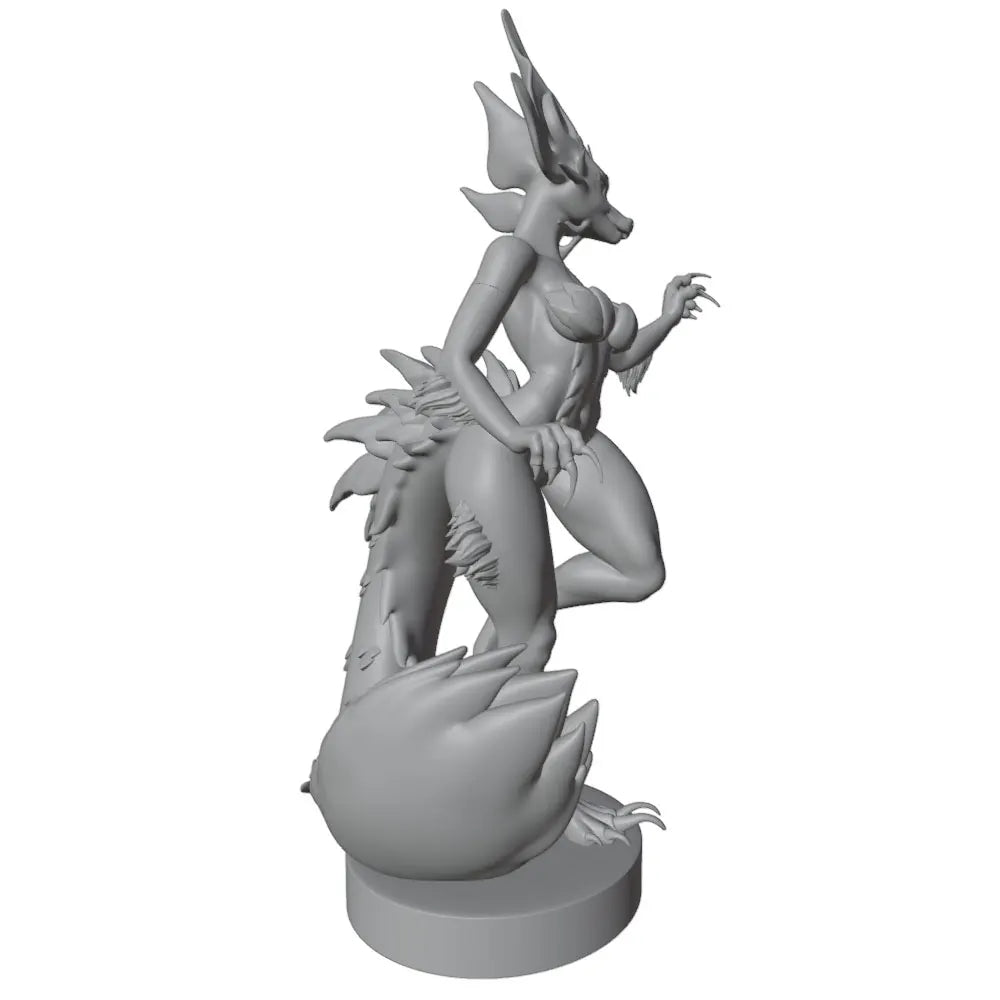 75mm Winged Demon with Spiral Horns, Resin Model Figure Kit, Fantasy Theme, Unassembled and Unpainted