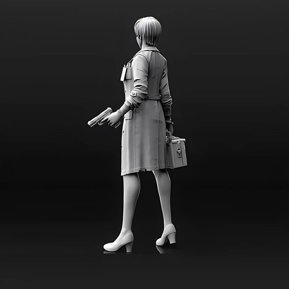 1/35 Modern Female FBI Agent, Resin Model Figure Kit, Unassembled and Unpainted