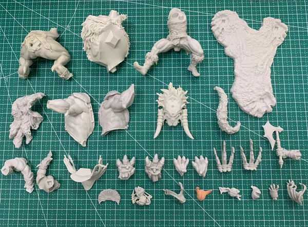 1/24 Warrior on Hellhound, Resin Model Diorama Kit, Fantasy Theme, Unassembled and Unpainted