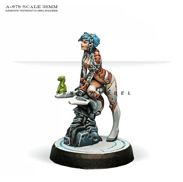 38mm Female Soldier, Resin Model Figure Kit, Sci-Fi Theme, Unassembled and Unpainted