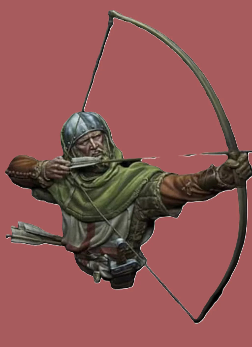 1/10 Medieval Archer Warrior, Resin Model Figure Kit, Unassembled and Unpainted