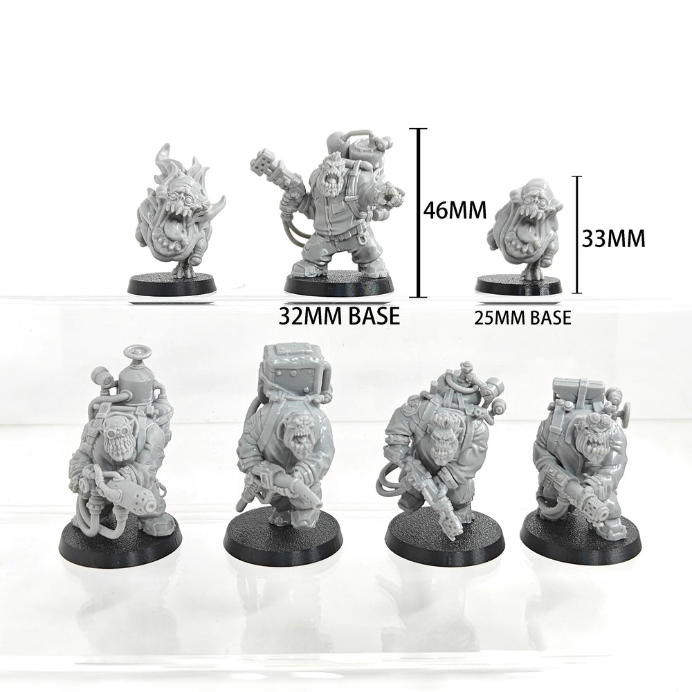 32mm Orc Warriors, 15 Figures, Resin Model Figure Kit, Fantasy Theme, Unassembled and Unpainted