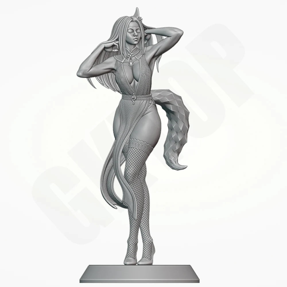 1/24 Ahri, Resin Model Figure Kit, Anime Theme, Unassembled and Unpainted