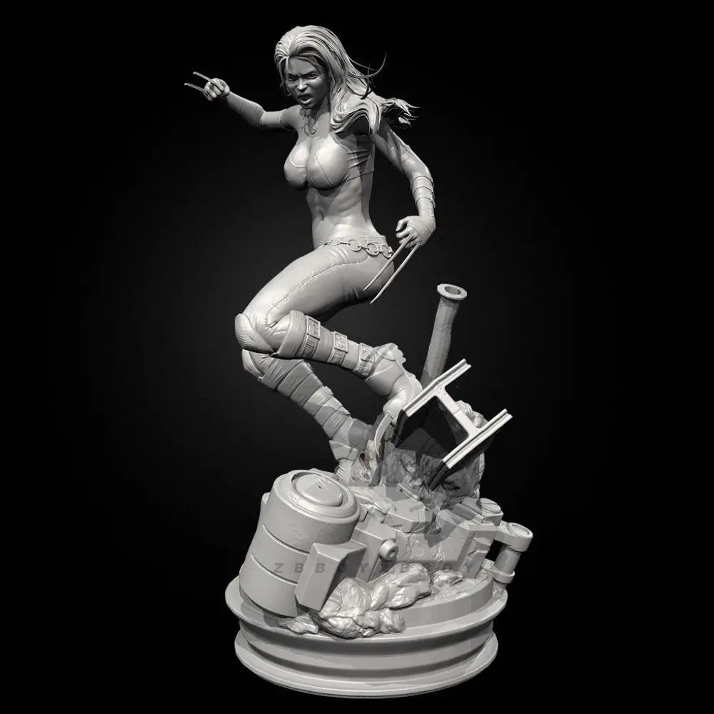 50mm Warrior Woman with Dual Daggers, Resin Model Figure Kit, Fantasy Theme, Unassembled and Unpainted