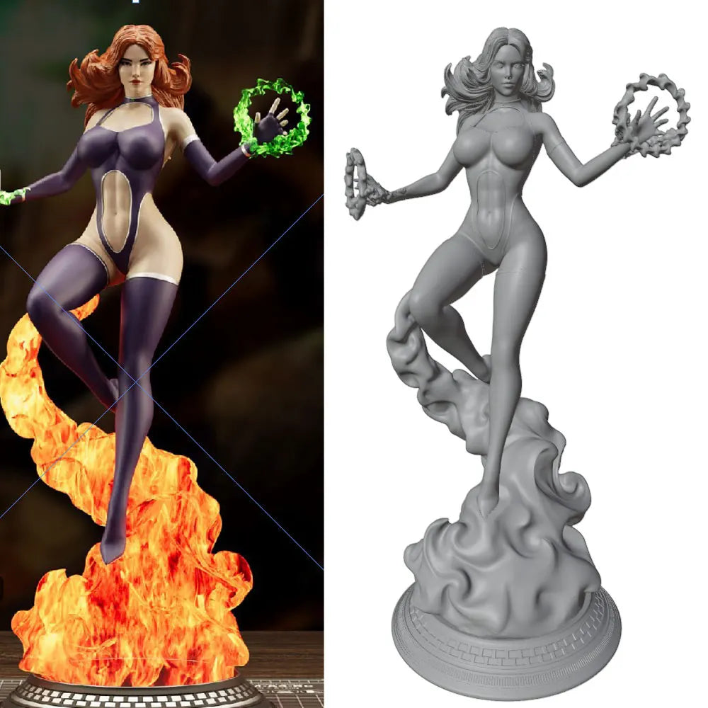 100mm Sorceress, Resin Model Figure Kit, Fantasy Theme, Unassembled and Unpainted