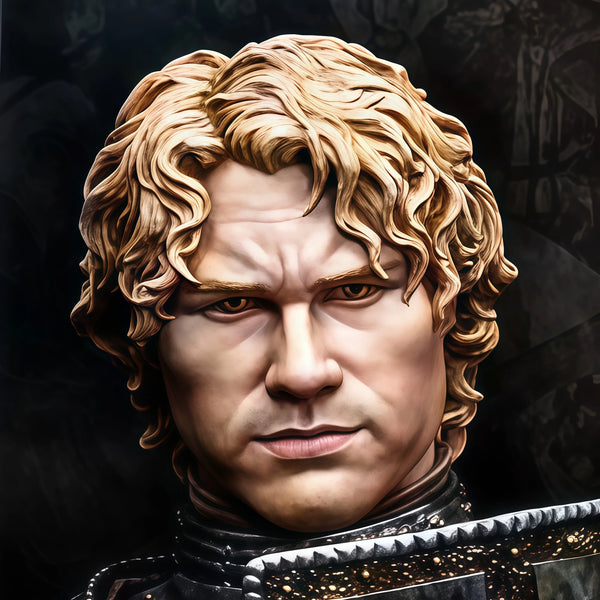 1/10 Medieval Knight with Blonde Curls in Armor, Resin Model Bust Kit, Unassembled and Unpainted