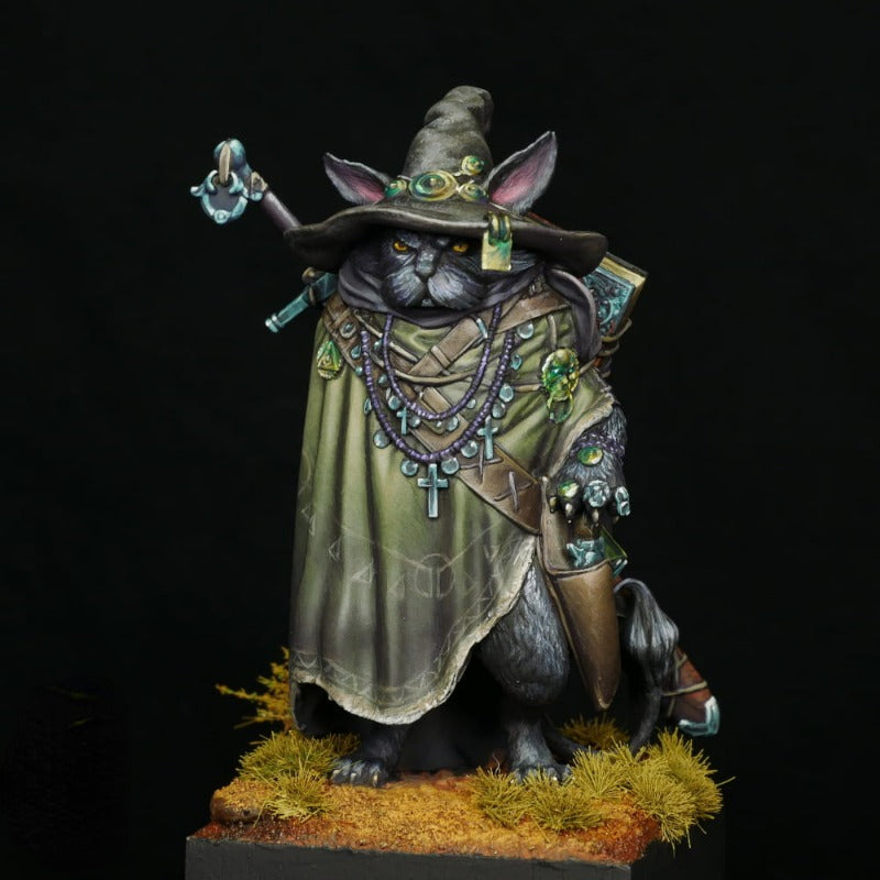 65mm Cat Warrior, Resin Model Figure Kit, Fantasy Theme, Unassembled and Unpainted