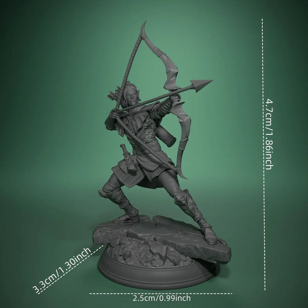 Elf Ranger, Resin Model Figure Kit, Fantasy Theme, Unassembled and Unpainted