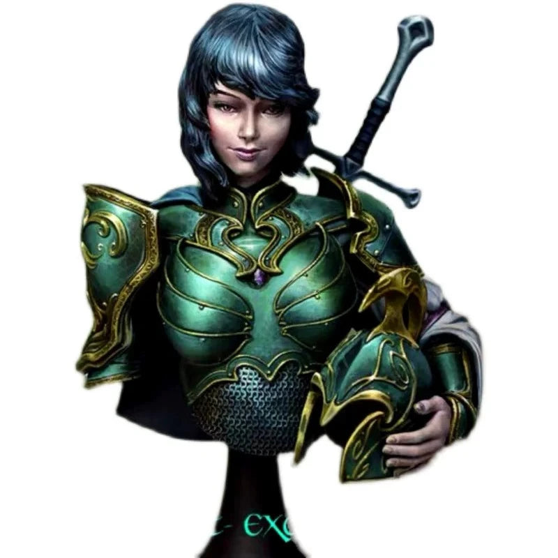 1/12 Medieval Fantasy Knight, Resin Model Bust Kit, Unassembled and Unpainted