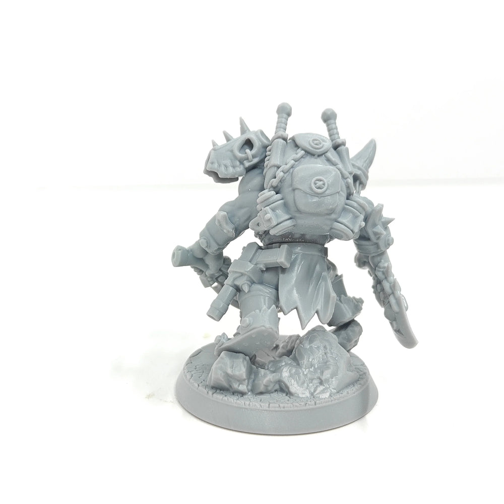 55mm Ork Warrior Fantasy Creatures, 3 Figures, Resin Model Figure Kit, Fantasy Theme, Unassembled and Unpainted