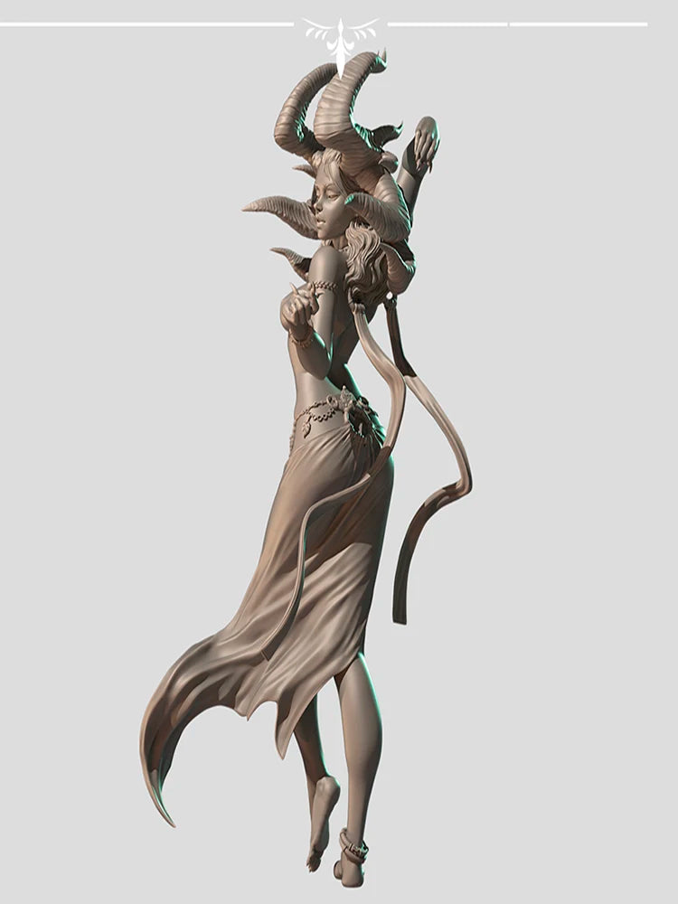 1/24 Female Demon Warrior, Resin Model Figure Kit, Fantasy Theme, Unassembled and Unpainted