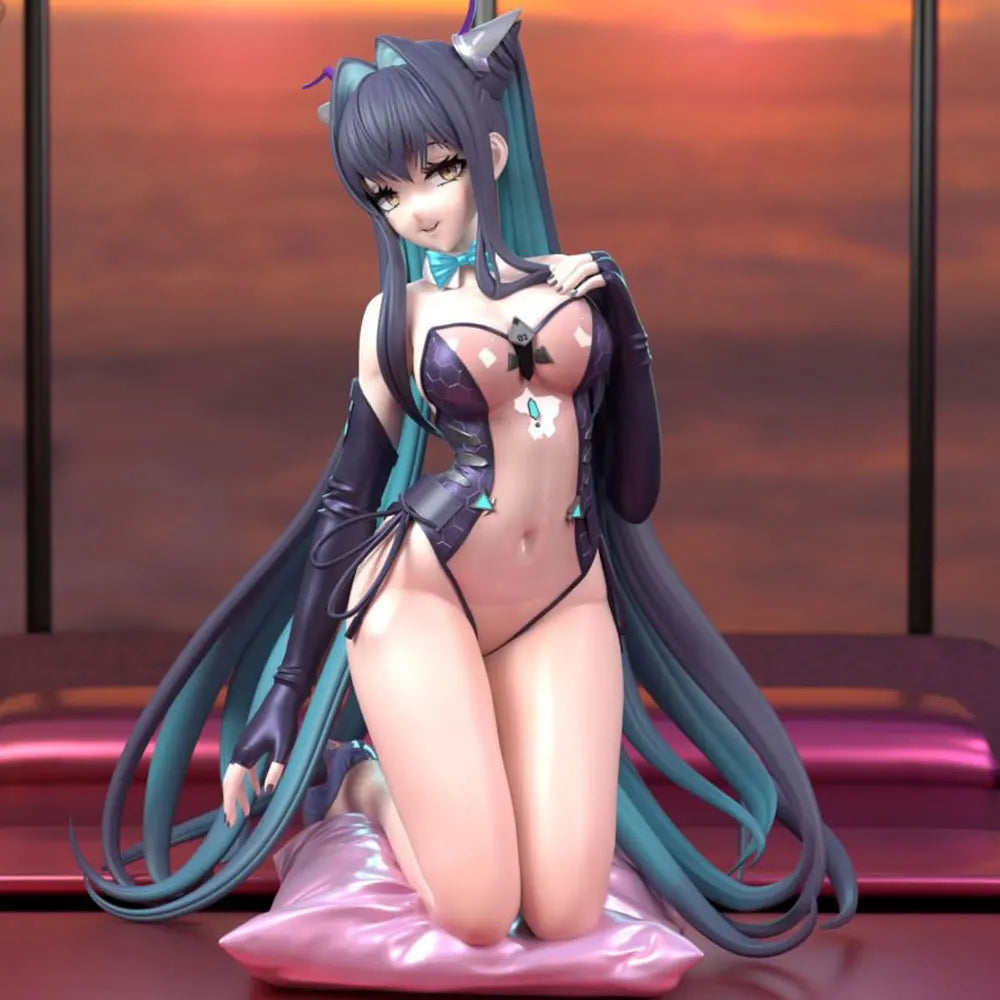 1/24 Elf Sorceress with Flowing Robes, Resin Model Figure Kit, Anime Theme, Unassembled and Unpainted