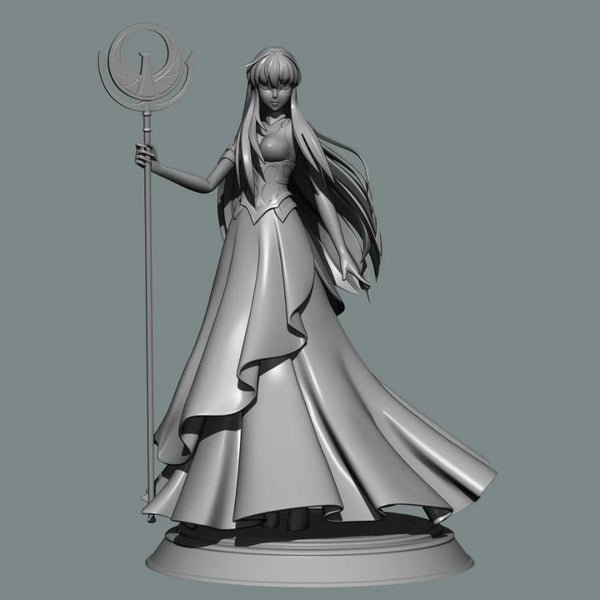 90mm Saint Knight Athena, Resin Model Figure Kit, Mythology Theme, Unassembled and Unpainted