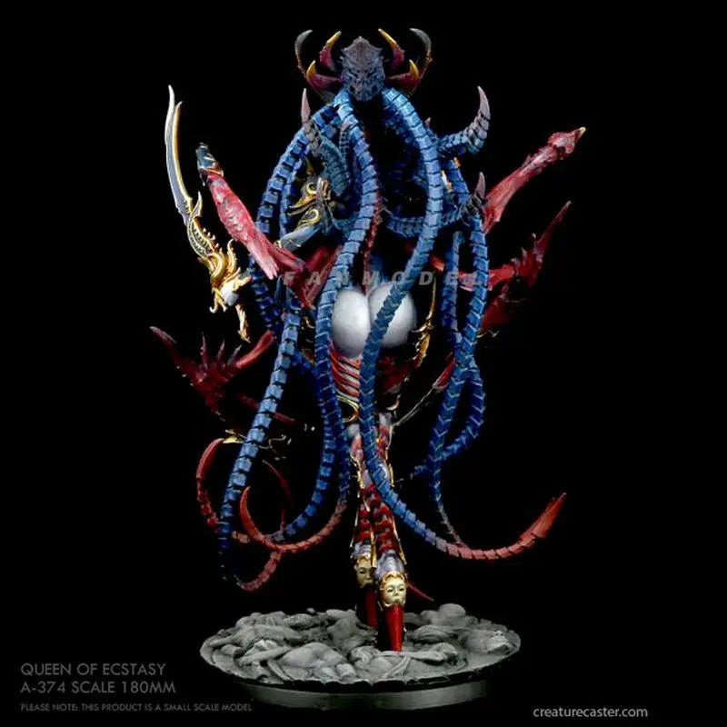 180mm Dark Fantasy Demonic Female Warrior, Resin Model Figure Kit, Fantasy Theme, Unassembled and Unpainted