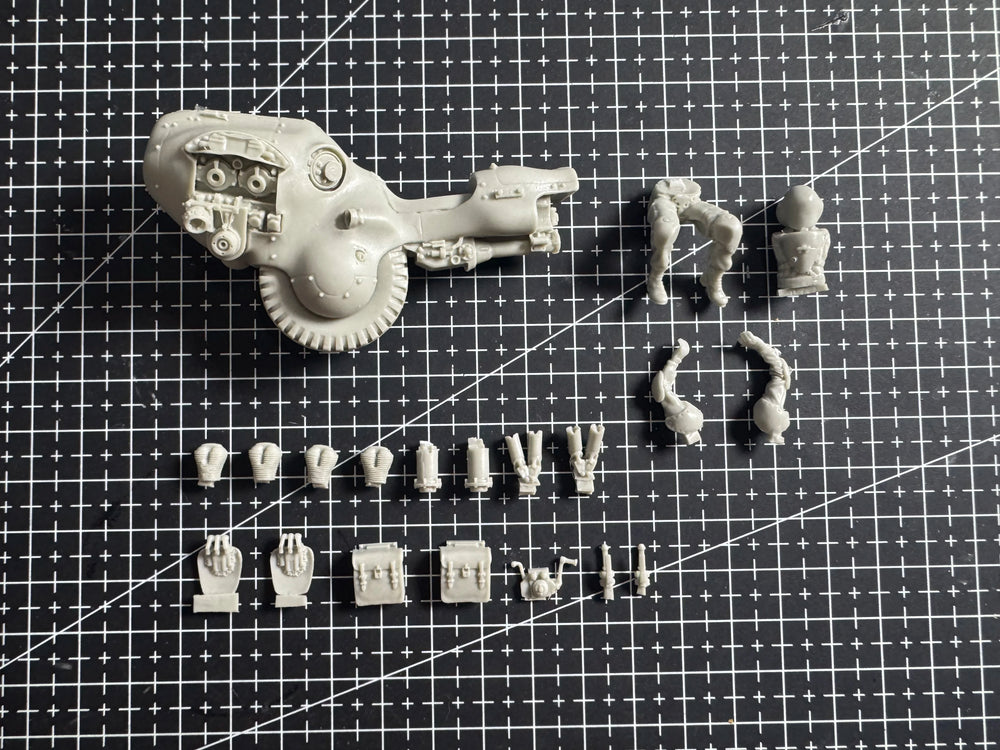 1/35 Armored Mecha, Resin Model Figure Kit, Sci-Fi Theme, Unassembled and Unpainted
