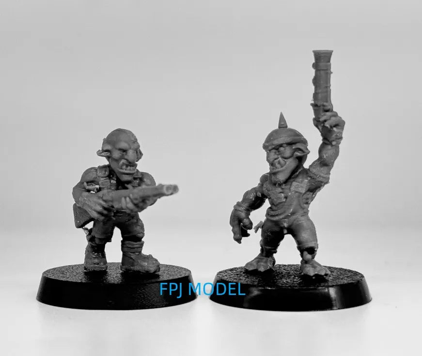 28mm Goblin Warriors, 24 Figures, Resin Model Figure Kit, Fantasy Theme, Unassembled and Unpainted