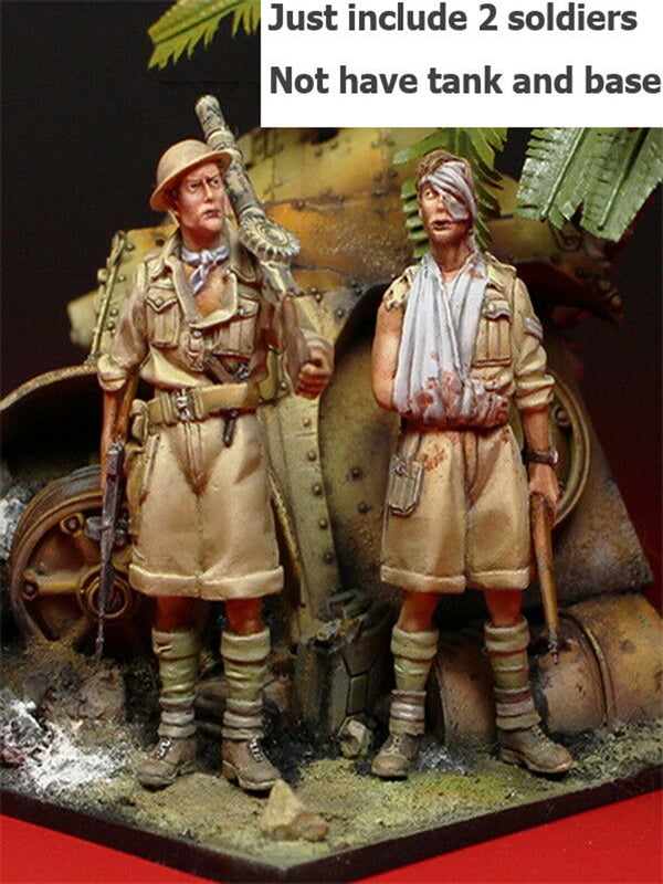 1/35 WWI British Infantry, 2 Figures, Resin Model Figure Kit, Unassembled and Unpainted