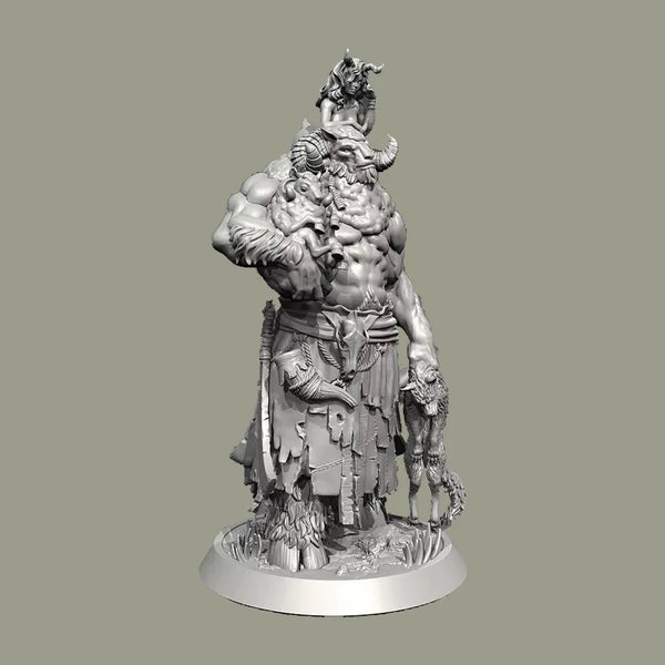 50mm Orc Barbarian with Tusks and Spikes, Resin Model Figure Kit, Fantasy Theme, Unassembled and Unpainted