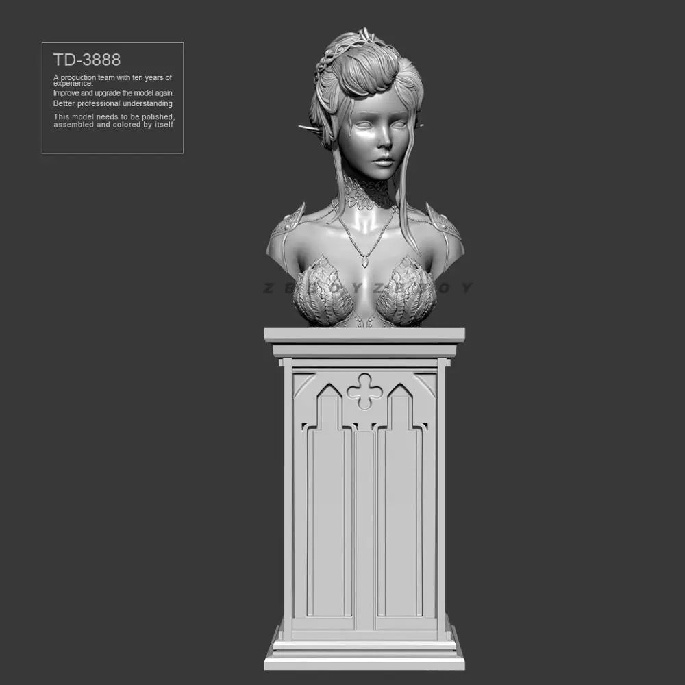 55mm Goddess, Resin Model Bust Kit, Mythology Theme, Unassembled and Unpainted