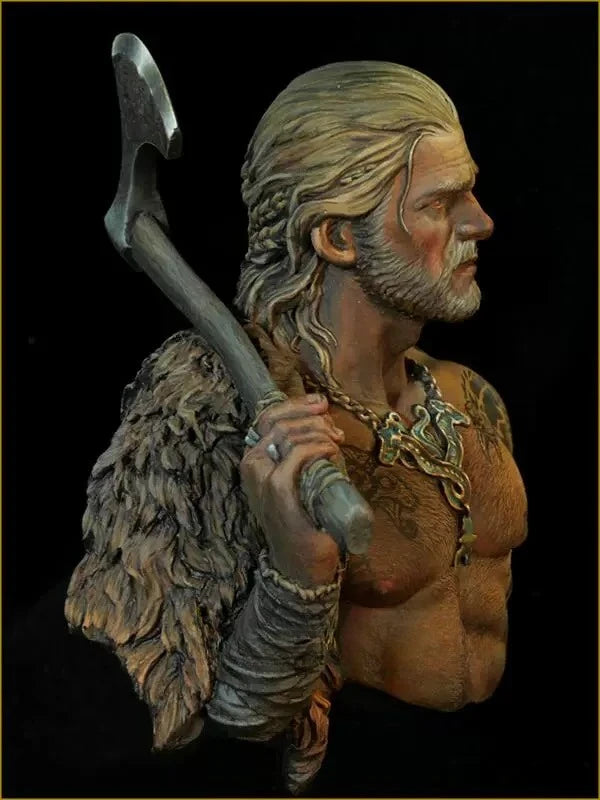 1/10 Viking Warrior, Resin Model Bust Kit, Mythology Theme, Unassembled and Unpainted