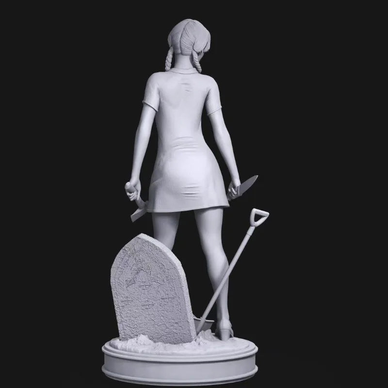 1/24 Gothic Anime Character, Resin Model Figure Kit, Anime Theme, Unassembled and Unpainted