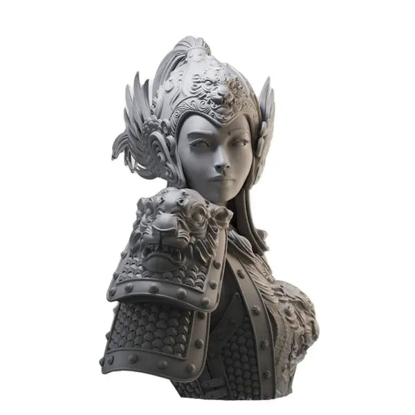 1/10 Chinese Female Generals, 3 Figures, Resin Model Bust Kit, Military Theme, Unassembled and Unpainted