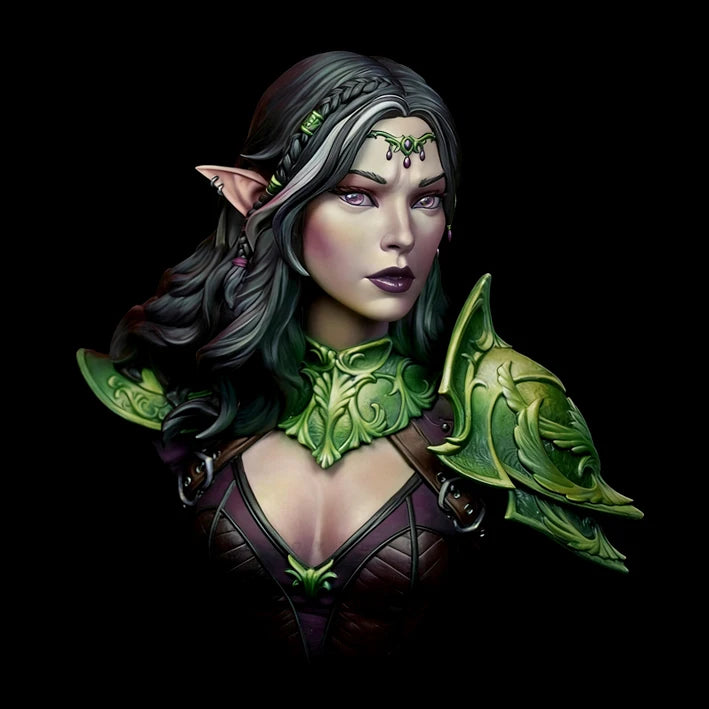 65mm Elf, Resin Model Bust Kit, Fantasy Theme, Unassembled and Unpainted