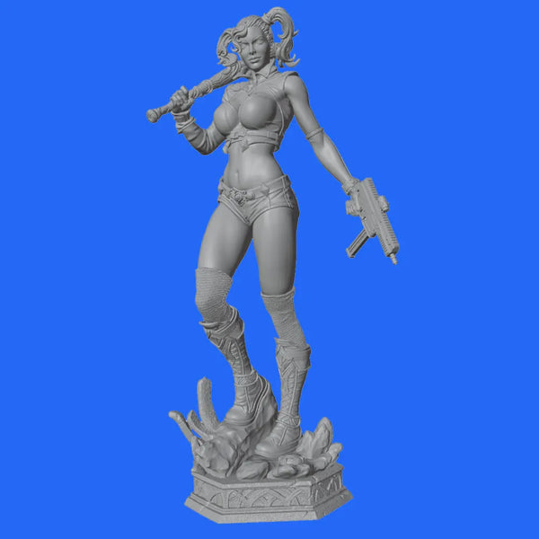 75mm Tactical Female Fighter, Resin Model Figure Kit, Unassembled and Unpainted